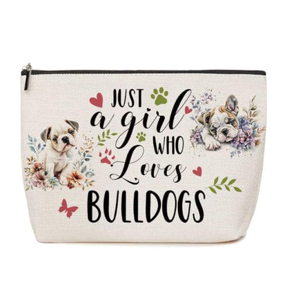 Lovdazzles Bulldog Gifts for Girls Makeup Bag Funny Animal Cosmetic Bag - color: Multicolor 1766