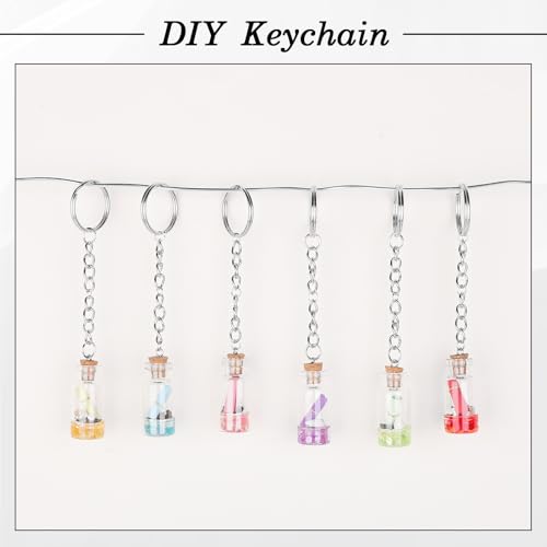 BESARME 1130Pcs Keychain Making Kit, Silver Jump Rings & Clasps - color: Silver