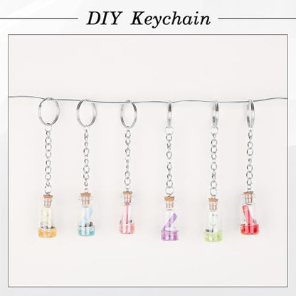 BESARME 1130Pcs Keychain Making Kit, Silver Jump Rings & Clasps - color: Silver