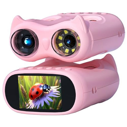 2 in 1 Kids Microscope and Telescope, STEM Educational Toy, Pink - color: Pink
