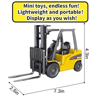 All-Metal Forklift Model 1:50 Die Cast Scale - Highly Detailed Construction Toy, Perfect for Collectors and Display, Durable Alloy Material, Ideal Gift - style: Forklift Truck model