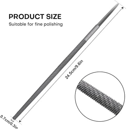 8 Inch Round Medium Cut File, Double Cut Teeth, Made of High Carbon Steel, Half Round Hand File Without Handle, Suitable for Shaping Metal, Wood, etc - color: Round, size: 8 Inch