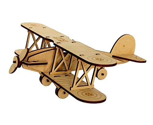StonKraft 3D DIY MDF Puzzle - Glider Aeroplane Retro Plane Model | Wooden Puzzle, DIY, Build Your own, Construction Toy, Modeling Kit