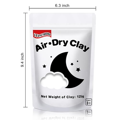 ifergoo 125g White Air Dry Clay, 4.41 oz Foam Magic Modeling Clay for Kids - color: White