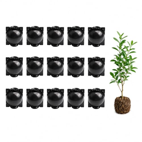 Plant Air Layering Pods for Root Growing, Reusable Propagation Ball Kit with Clear Root Monitoring Design, Easy Install Propagation Cups for Indoor Outdoor Trees and Plants(15Pcs-Small)