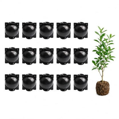 Plant Air Layering Pods for Root Growing, Reusable Propagation Ball Kit with Clear Root Monitoring Design, Easy Install Propagation Cups for Indoor Outdoor Trees and Plants(15Pcs-Small)