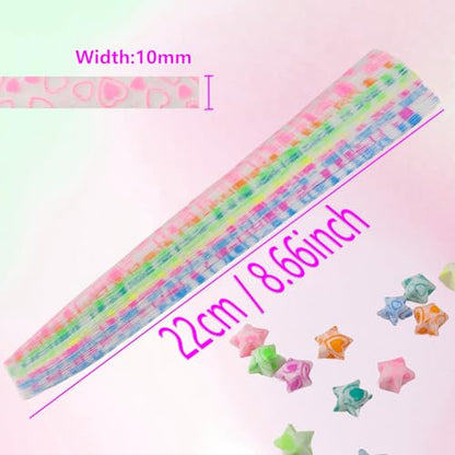 Jtnohx Luminous Origami Star Paper Strips Luminous Origami Heart-shaped - color: heart-shaped