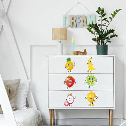 24 Sheets Fruit Make a Face Sticker, Make Your Own Fruit Stickers Mix and Match Sticker for Home School Classroom Crafts Activities Reward Birthday Party Favors - style: Fruit