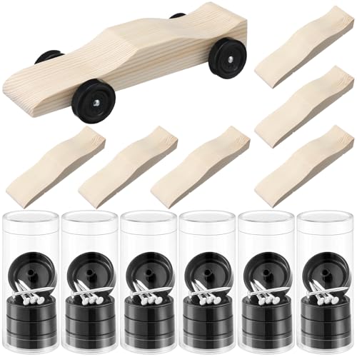6 Sets Derby Car Kits, Pre-Cut Muscle Car Body