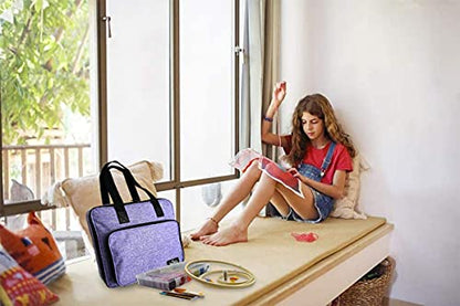 ATTERET Embroidery Cross Stitch Starter Kit, 108 Threads, 3 Hoops, Purple - color: Purple