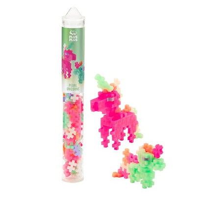 PLUS PLUS Unicorn Tube, Pearl Mix - 3D Animal Figure Building Block Set - color: Pearl Mix