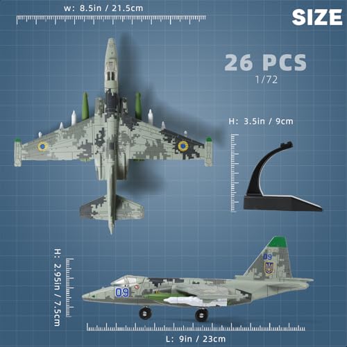 SEBUNAS 1:72 Scale SU-25 Frogfoot Quick Plastic Assembly Model Kit - color: 05.SU-25