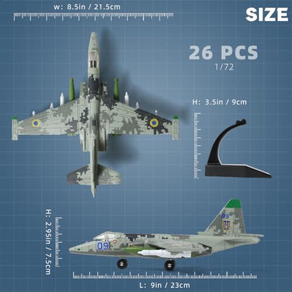 SEBUNAS 1:72 Scale SU-25 Frogfoot Quick Plastic Assembly Model Kit - color: 05.SU-25