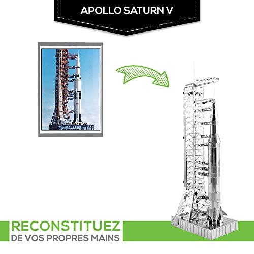 Fascinations Metal Earth Apollo Saturn V with Gantry 3D Metal Model Kit - style: Retro