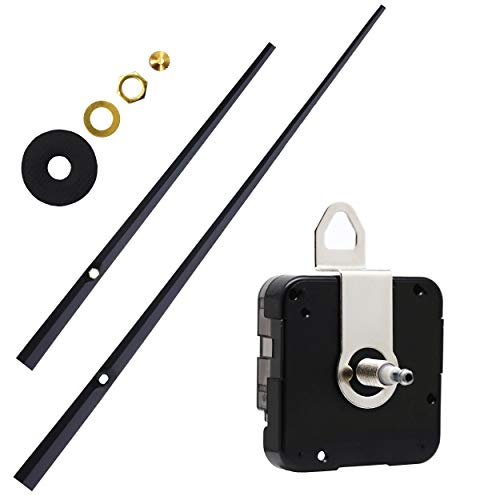 TIKROUND Youngtown 12888 High Torque Quartz Clock Movement Replacement Parts with 312 mm/ 12.3 Inch Long Spade Hands - size: Total minute hand length 12.3 inch