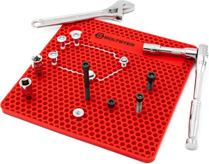 Boltster Original Silicone Fastener Organizer Tray, Bolt and Screw Holder for Mechanics, Automotive, Industrial and DIY Projects, Heat and Chemical Resistant, Green - color: Green
