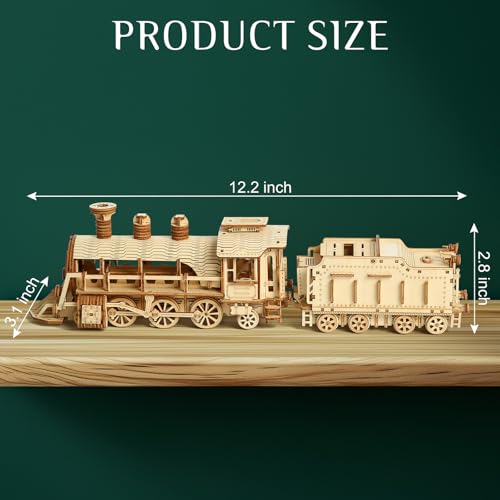 3D Wooden Puzzle for Adults, DIY Train Model Kit