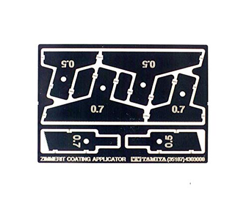 Tamiya 300035187 WWII Zimmerit Spatula Set, Photo Etching, 1:35, Black