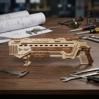 Adult 3D Wooden Puzzle Shotgun - style: Interstellar Gun