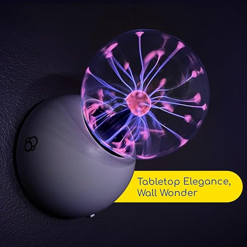Thames & Kosmos The Plasma Ball Essential STEM Tool | Classic Scientific Device, Fresh 5-inch Glass Sphere, Interactive Electric Light Show | Explore Electricity, Matter, Energy, Small