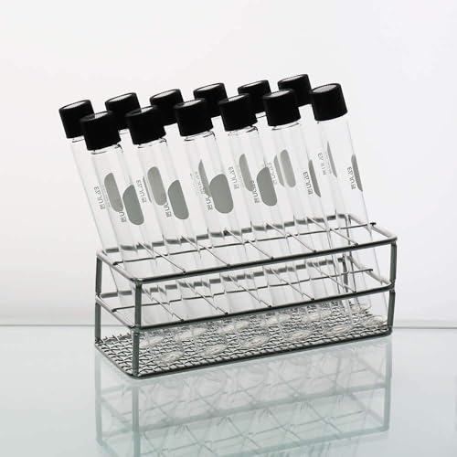 ULAB Stainless Steel Test Tube Rack, Wire Constructed, 12 Places, Suitable for Tubes of Dia.≤25mm, UTR1009 - color: 12holes Steel