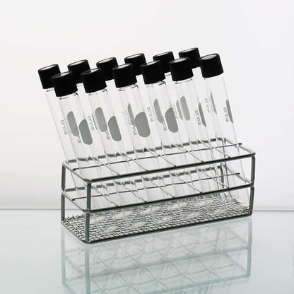 ULAB Stainless Steel Test Tube Rack, Wire Constructed, 12 Places, Suitable for Tubes of Dia.≤25mm, UTR1009 - color: 12holes Steel