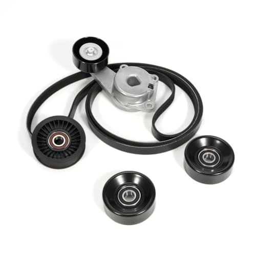 90K-38274A Drive Serpentine Belt Tensioner Idler Pulley Complete Kit Fit for Ford F150 F250 F350 Explorer Lobo Expedition Lincoln, 5.4L 4.6L 2005-2014 Replace ACK061025, DBK061025B w/Gloves