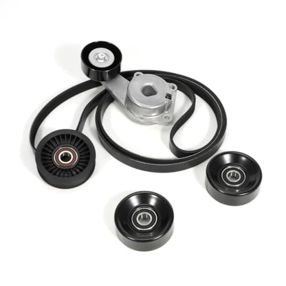 90K-38274A Drive Serpentine Belt Tensioner Idler Pulley Complete Kit Fit for Ford F150 F250 F350 Explorer Lobo Expedition Lincoln, 5.4L 4.6L 2005-2014 Replace ACK061025, DBK061025B w/Gloves