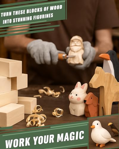 Basswood Carving Blocks 24 PCS: Whittling Wood Blanks in 3 Different Sizes - color: 24 PCS