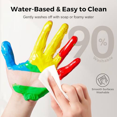 Jar Melo Washable Finger Paints for Toddlers, 10 Colors - style: 10 Colors