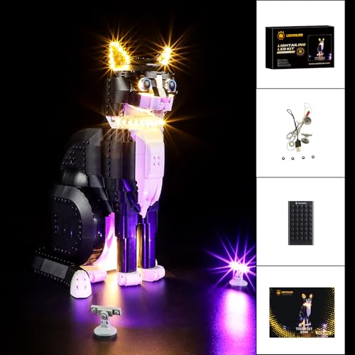 LIGHTAILING Light for Lego-21349 Tuxedo Cat - Led Lighting Kit Compatible with Lego Building Blocks Model - NOT Included The Model Set - style: (Only Light) 21349 Tuxedo Cat(Color Edition）