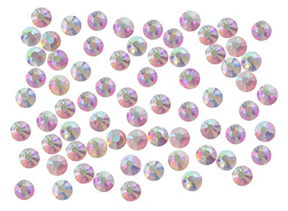 144PCS Art Nail Rhinestones Non Hotfix Glue Fix Round Crystals Glass Flatback for DIY Jewelry Making with one Picking Pen (ss50 144PCS, Crystal AB) - color: Crystal AB, size: ss50 144pcs