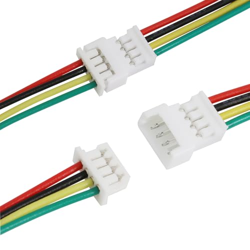 40Pcs JST 1.25mm 4Pin Male Female Terminal Wire, 100mm 26AWG - size: 1.25mm 4P