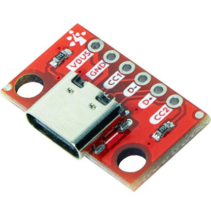 2pcs USB Type-C Female Breakout Board 6 pins Output 2 CC Pins 5K1 Res (2.54mm 100mils Pitch)…