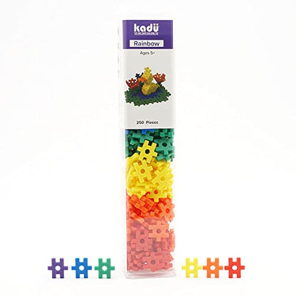 KADÜ 250 Piece Rainbow Set Kids Age 5+ Building Block STEM Interlocking Toy - color: Rainbow, size: 250 Pieces