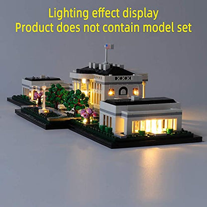 GEAMENT LED Light Kit for The White House - Compatible with Lego Architecture Collection 21054 Building Blocks Model (Model Set Not Included) - style: For 21054