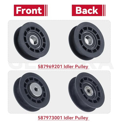 GELASKA 2 Pack 587973001 Pulley with 587969201 Pulley for Husqvarna LC221A - color: A24 2x587973001+1x587969201
