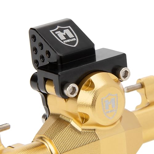 MEUS Racing Isokinetic 3-Section CVD Front and Rear Axles Maximum Steering Angle 52° Wider +5MM for Axial SCX24 Deadbolt C10 JLU Gladiator Bronco 1/24 RC Crawler Upgrade Parts (Anodized Gold) - color: Gold