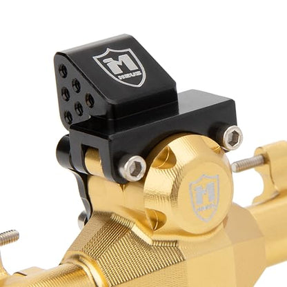 MEUS Racing Isokinetic 3-Section CVD Front and Rear Axles Maximum Steering Angle 52° Wider +5MM for Axial SCX24 Deadbolt C10 JLU Gladiator Bronco 1/24 RC Crawler Upgrade Parts (Anodized Gold) - color: Gold