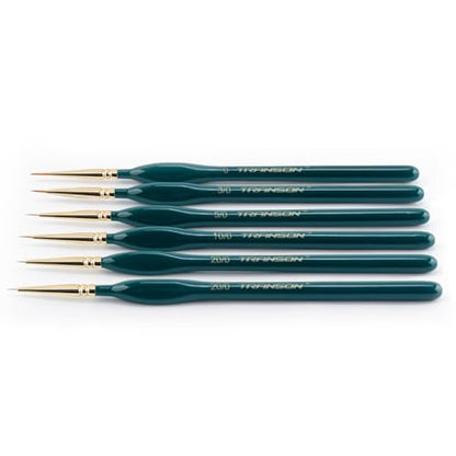 Transon 6Pcs Extra Fine Detail Brushes for Model Miniature Painting and Also Acrylic Watercolor Painting (Pack of 2) - size: 6 pcs (Pack of 2)