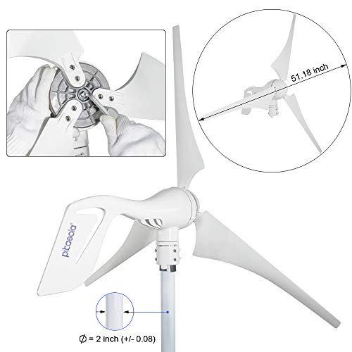 Wind Turbine Generator 12V 400W with a 30A Hybrid Charge Controller. As Solar and Wind Charge Controller which can Add Max 500W Solar Panel for 12V Battery.