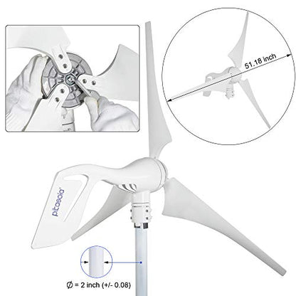 Wind Turbine Generator 12V 400W with a 30A Hybrid Charge Controller. As Solar and Wind Charge Controller which can Add Max 500W Solar Panel for 12V Battery.