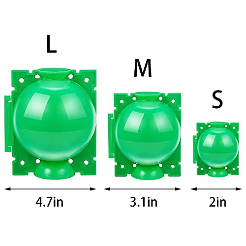 Air layering pods, Reusable Plant Rooting Device Plant Rooting Grow Box High Pressure Propagation Ball Grafting Device Botany Root Controller Garden Plant Rooter Box (Medium(3.1″×6PCS),Green) - color: Green, size: Medium（3.1″×6PCS）