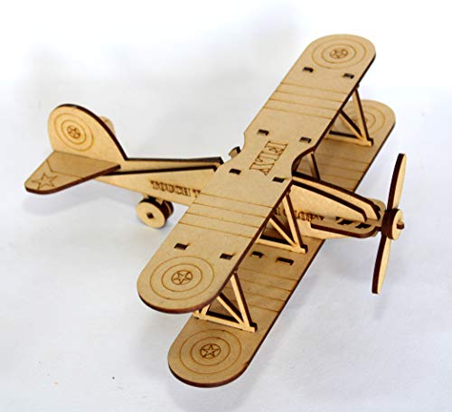 StonKraft 3D DIY MDF Puzzle - Glider Aeroplane Retro Plane Model | Wooden Puzzle, DIY, Build Your own, Construction Toy, Modeling Kit