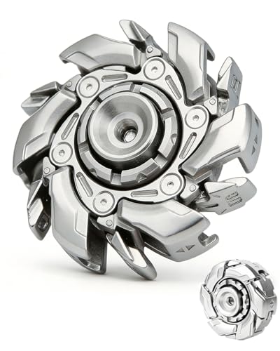 Metal Spinner Fidget Toy for Adults - Mechanical Spinner with Spin Activated Open Armor Transformable Spinning, Cool EDC Office Desk Toys for Relief Stress Anxiety