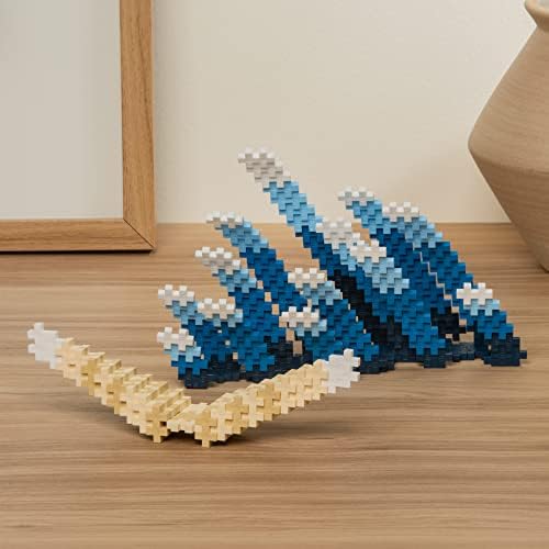 PLUS PLUS Inspired Hokusai The Great Wave- Art History Building Set 350 pc - color: Hokusai, the Great Wave