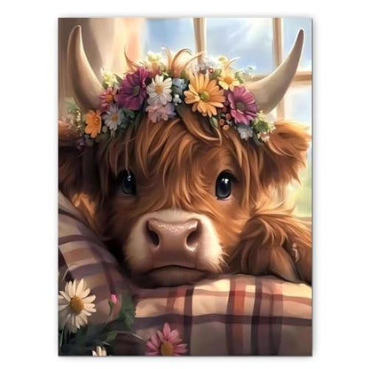 Cow Diamond Painting Kits for Adults, Highlandcow Diamond Art for Adult - color: Highland Cow