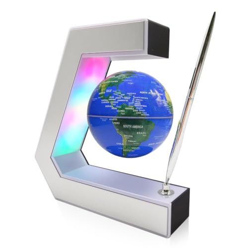 Flagest Magnetic Levitation Floating Globe with Pen, Desk Decor, Tech Gift