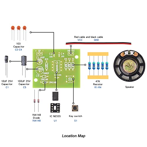 Soldering Practice Kit - DIY Electronic Doorbell Soldering Kit (Suitable for Home Installation + STEM Education), An Entry - level Electronic Production Kit for Beginners - style: Doorbell