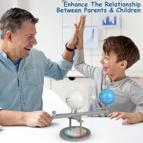 UPKOCH Sun Earth Moon Orbital Model, Kids Solar System Model Orbital Planetarium Model Astronomical Science Educational Kits for Kids Gifts School Teaching Tool
